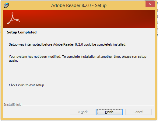 Second Adobe Error Message